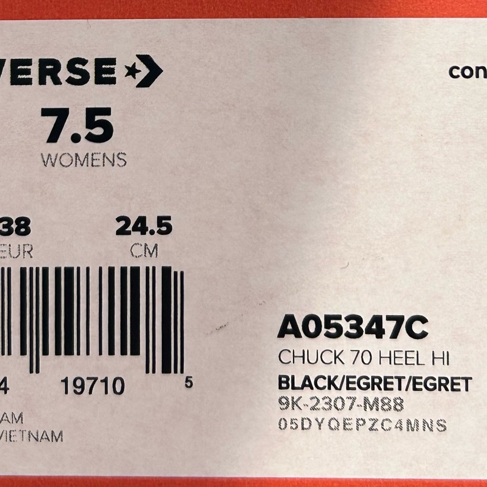 Converse Chuck 70 De Luxe Heel Hi Black Egret Heels - Picture 7 of 7